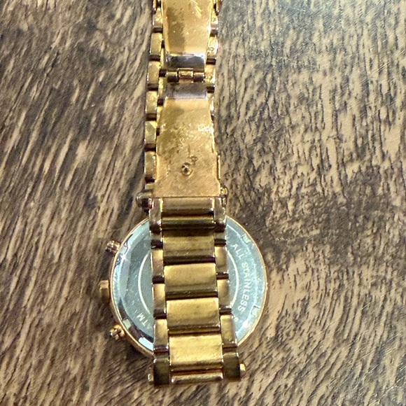 Michael Kors Gold Chronograph Watch with Crystal Embellishments - Picture 5 of 10